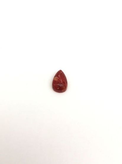 Picture of Red Stabilized Compressed Spiny Oyster Cabachon 5x8mm Pear, No Back