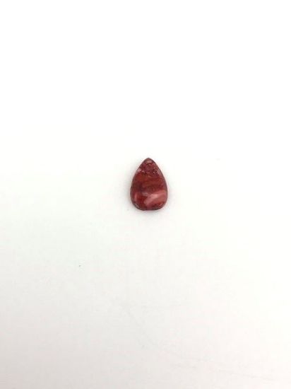 Picture of Red Stabilized Compressed Spiny Oyster Cabachon 6x9mm Pear, No Back