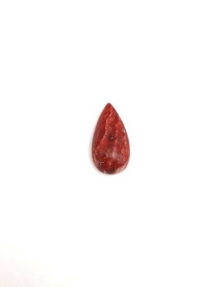 Picture of Red Stabilized Compressed Spiny Oyster Cabachon 7x14mm Pear, No Back