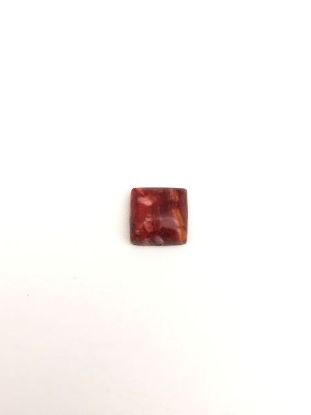 Picture of Red Stabilized Compressed Spiny Oyster Cabachon 8mm Square, No Back