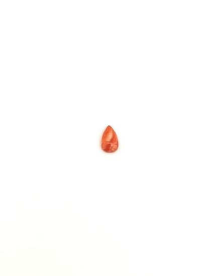 Picture of Orange Stabilized Compressed Spiny Oyster Cabachon 5x8mm Pear, No Back
