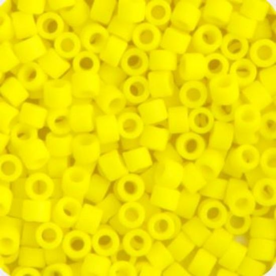 Picture of Miyuki Delica Size 11 Seed Beads, Opaque Yellow