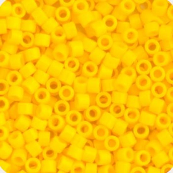 Picture of Miyuki Delica Size 11 Seed Beads, Opaque Yellow Canary