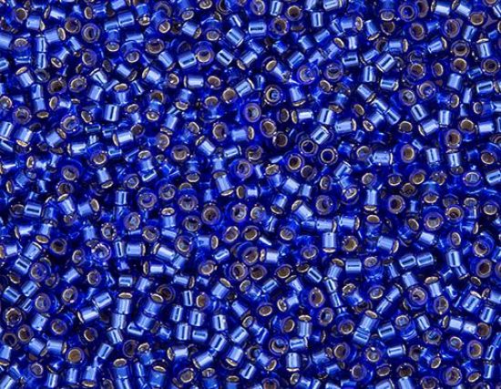 Picture of Miyuki Delica Size 11 Seed Beads, Sapphire Silverlined