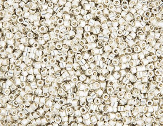 Picture of Miyuki Delica Size 11 Seed Beads, Silver Galvanized