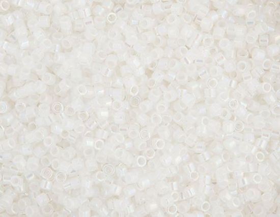 Picture of Miyuki Delica Size 11 Seed Beads, White Opal Aurora Borealis