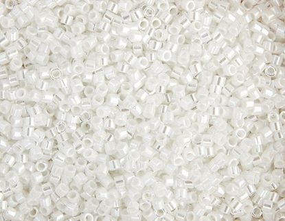 Picture of Miyuki Delica Size 11 Seed Beads, White Pearl Luster