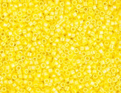 Picture of Miyuki Delica Size 11 Seed Beads, Yellow Aurora Borealis