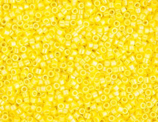 Picture of Miyuki Delica Size 11 Seed Beads, Yellow Aurora Borealis