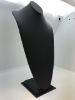 Picture of Black Faux Leather Silhouette Style Necklace Display,  11" L x 8-7/8" W x 22" H, Sold individually, Imported
