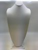 Picture of White Faux Leather Silhouette Style Necklace Display,  11" L x 8-7/8" W x 22" H, Sold individually, Imported