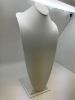 Picture of White Faux Leather Silhouette Style Necklace Display,  11" L x 8-7/8" W x 22" H, Sold individually, Imported