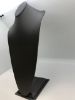 Picture of Steel Grey Faux Leather Silhouette Style Necklace Display, 11" L x 8-7/8" W x 22" H, Sold individually, Imported