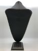Picture of Steel Grey Faux Leather Silhouette Style Necklace Display, 11" L x 8-7/8" W x 22" H, Sold individually, Imported