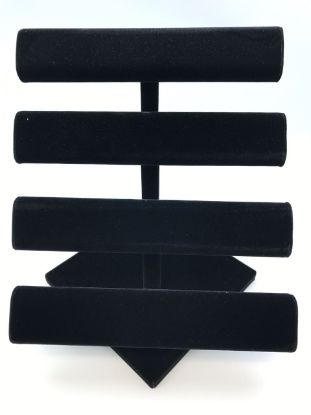 Picture of Black Velvet 4 Oval Shaped Multiple T-Bar Display, 12-5/8"  W x 13" H, Sold individually, Imported