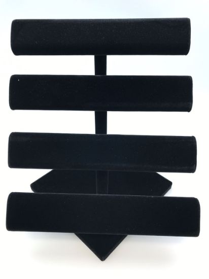 Picture of Black Velvet 4 Oval Shaped Multiple T-Bar Display, 12-5/8"  W x 13" H, Sold individually, Imported