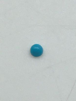 Picture of Block/Imitation Turquoise Round Clear Blue Cabochon 5mm