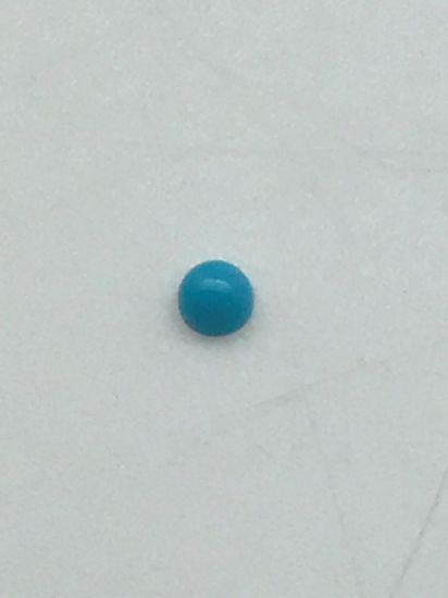 Picture of Block/Imitation Turquoise Round Clear Blue Cabochon 8mm