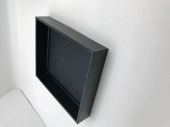 Picture of Black Vinyl Textured Half Size Bargain Jewelry Tray,  7-1/4" x 8-1/4" x 1-1/2" H