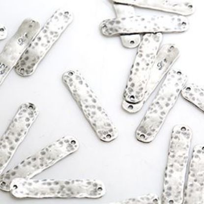 Picture of Sterling Silver Hammered Bar Link 5x25mm