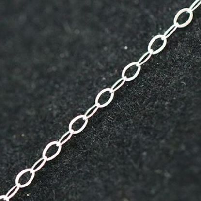 Picture of Sterling Silver Cable Flat Bulk Chain 2.25mm, Sold by the Foot