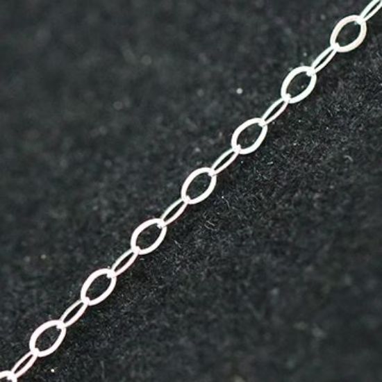 Picture of Sterling Silver Cable Flat Bulk Chain 2.25mm, Sold by the Foot