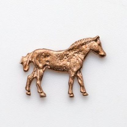 Picture of Red Bronze Standing Horse Rodeo Cast, 14x18mm