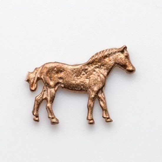Picture of Red Bronze Standing Horse Rodeo Cast, 14x18mm