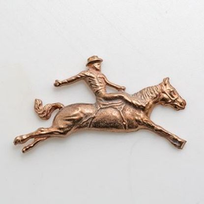 Picture of Red Bronze Saddle Back Rider Rodeo Cast, 35x29mm