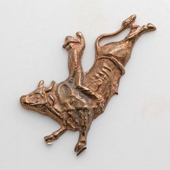 Picture of Red Bronze Bull Rider Rodeo Cast