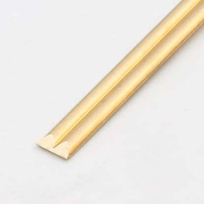 Picture of Red Brass Double Half-Round Wire 8ga, Pre-Cut 10' Coil