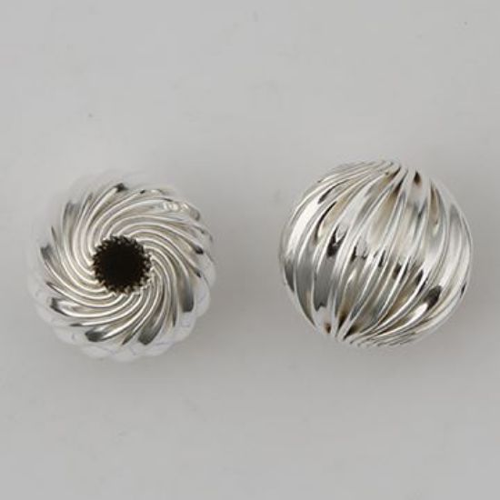 Picture of Sterling Silver Twisted Corrugated Bead, 11.5mm 