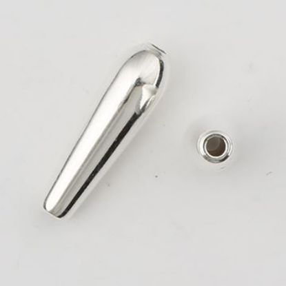 Picture of Sterling Silver Plain Drop Bead, 4x14mm 
