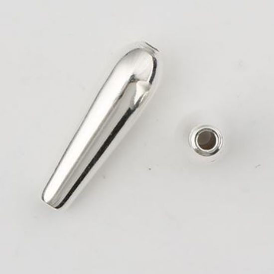 Picture of Sterling Silver Plain Drop Bead, 4x14mm 