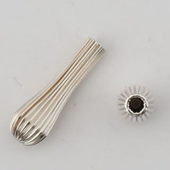 Picture of Sterling Silver Corrugated Vase Bead, 5x16mm