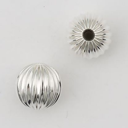Picture of Sterling Silver Corrugated Rondelle Bead 8.5mm