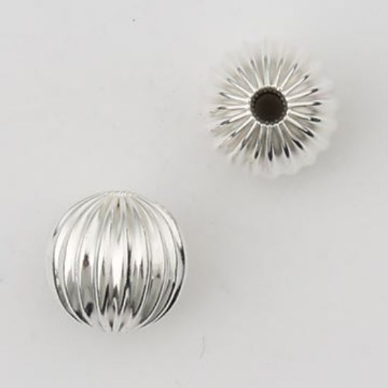 Picture of Sterling Silver Corrugated Rondelle Bead 8.5mm