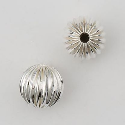 Picture of Sterling Silver Corrugated Rondelle Bead 9.8mm