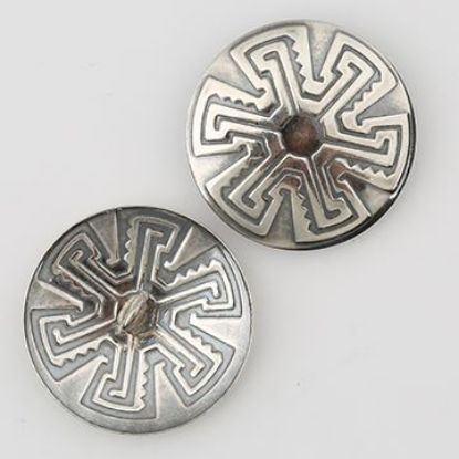 Picture of Sterling Silver Wheel Concho with Loop 25mm 20ga