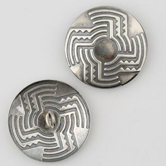 Picture of Sterling Silver Whirl Concho with Loop 25mm 20ga