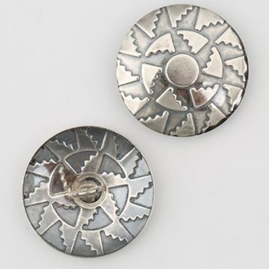 Picture of Sterling Silver Basket 20ga Concho with Loop, 25mm