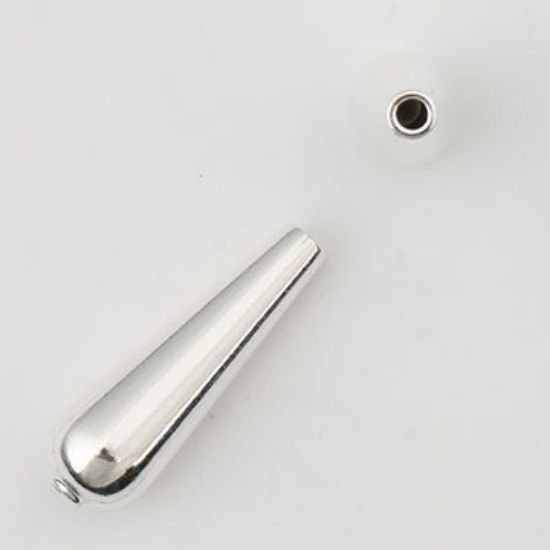 Picture of Sterling Silver Plain Drop Bead, 6x19mm