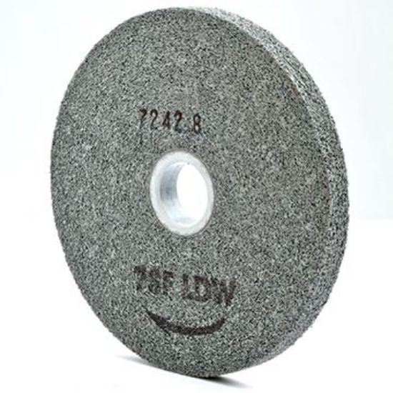 Picture of 3M ScotchBrite Silicone Carbide Light Deburring Convolute, Medium/Hard Density, Fine Grade Wheel, 6" Dia. x 1/2" Thickness x 1" Hole