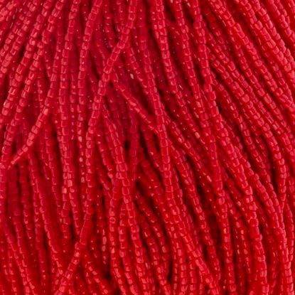 Picture of 3-Cut Size 9/0, Preciosa Czech Seed Bead, Opaque Light Red, Sold by the Hank