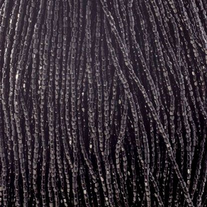 Picture of 3-Cut Size 9/0, Preciosa Czech Seed Bead, Opaque Black, Sold by the Hank