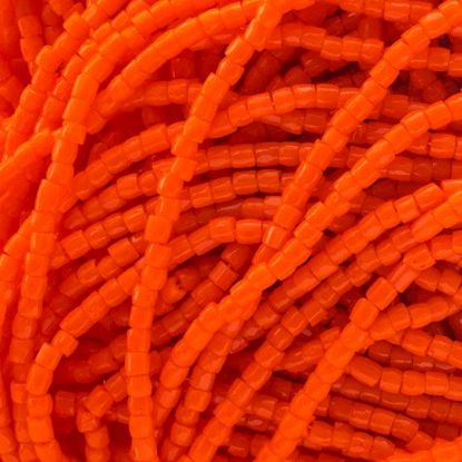 Picture of 3-Cut Size 9/0, Preciosa Czech Seed Bead, Opaque Orange, Sold by the Hank