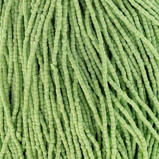 Picture of 3-Cut Size 9/0, Preciosa Czech Seed Bead, Opaque Pale Green, Sold by the Hank