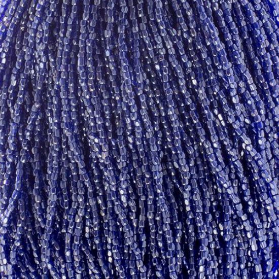 Picture of 3-Cut Size 9/0, Preciosa Czech Seed Bead, Opaque Blue Luster, Sold by the Hank