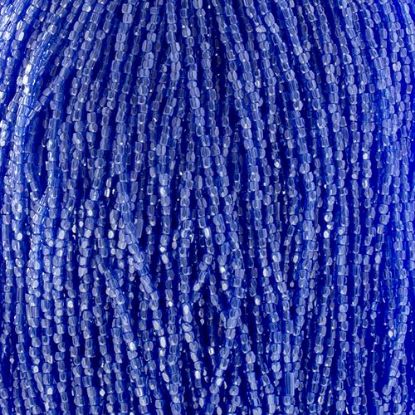Picture of 3-Cut Size 9/0, Preciosa Czech Seed Bead, Transparent Blue Luster, Sold by the Hank