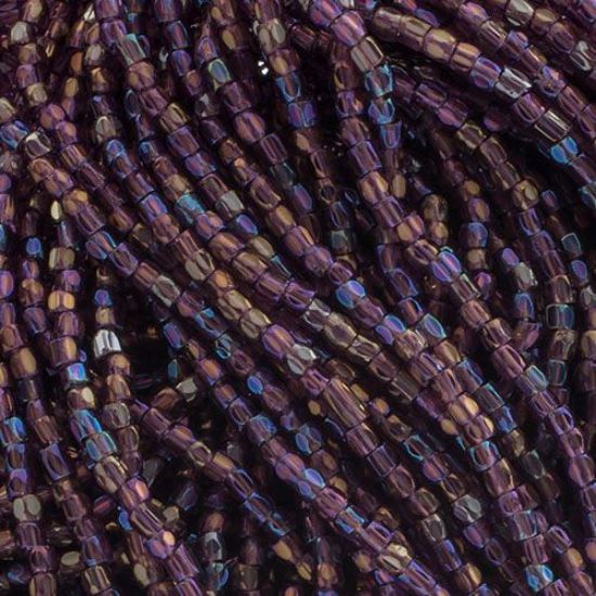 Picture of 3-Cut Size 9/0, Preciosa Czech Seed Bead, Transparent Amethyst AB, Sold by the Hank